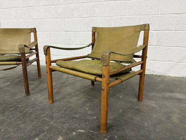 Pair Of Sirocco Lounge Chairs, Leather & Rosewood, Ab Aneby, 1960s