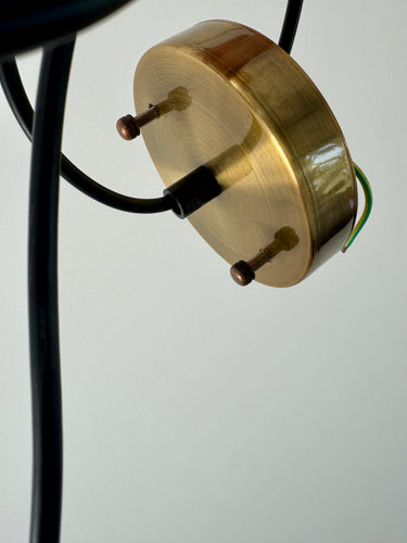 Gold & Black Industrial Style Pendant Light Fixture