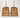 Pair of Chinese Slatted Bamboo Cages with Poles & Hooks