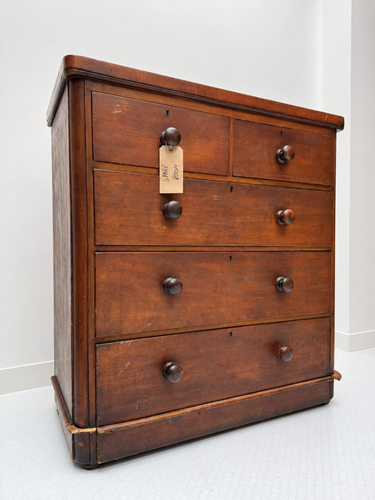 Victorian Mahogany Chest of Drawers -- Two-Over-Three