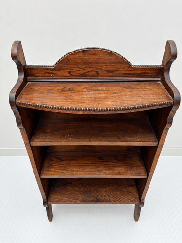 Edwardian Oak Beaded Bookcase