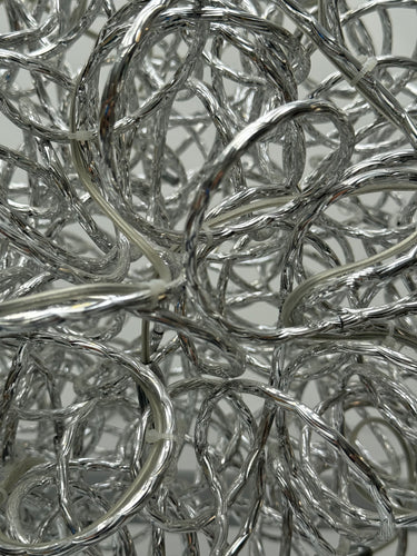 Modern Chrome Tangled Wire Spherical Pendant Light