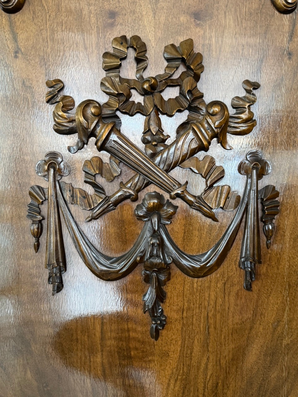 French Louis XV Style Carved Walnut 4-Door Enfilade