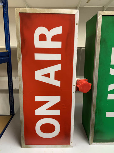 3 ON AIR, LIVE & SILENCE Large Light Box Signs | Set Dressing Props