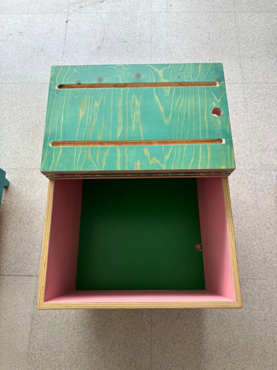 Bespoke Cube Colour Blocked Ply Wood Storage Units - set of 6