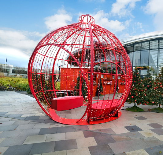 Sculptural Steel Bauble – Immersive 4m Walk-Through Installation