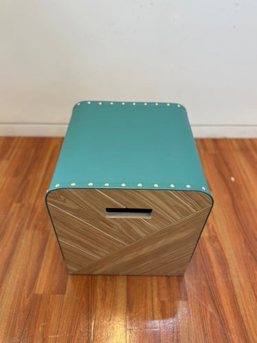 Wooden bespoke stools with stud detail