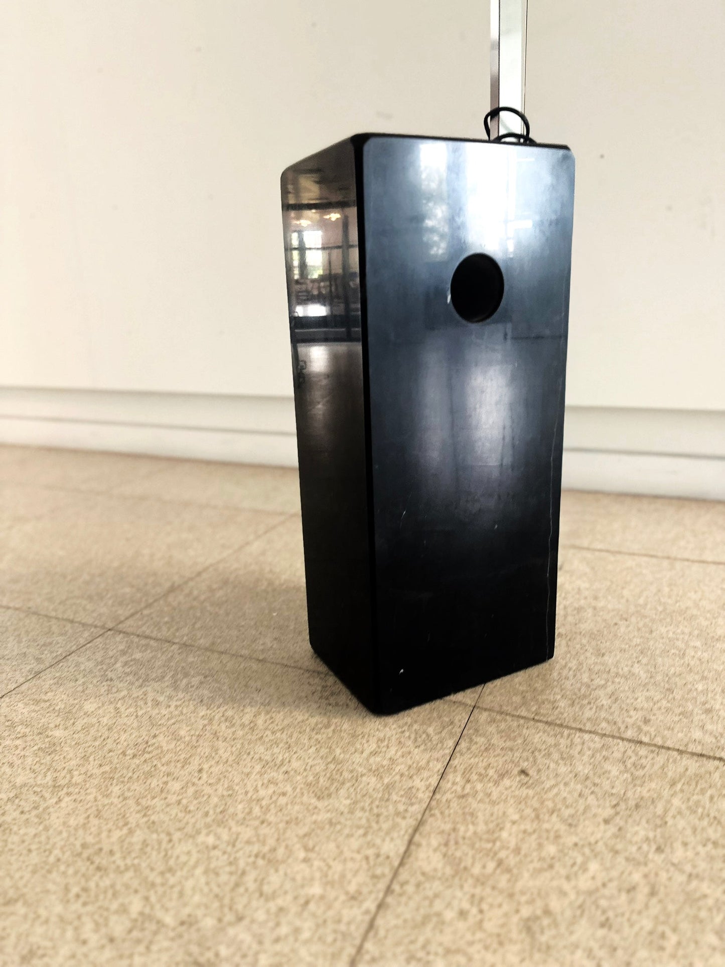 Flos Arco Led Lamp, Black Marble Base, Stainless Steel Stem Adjustable Reflector