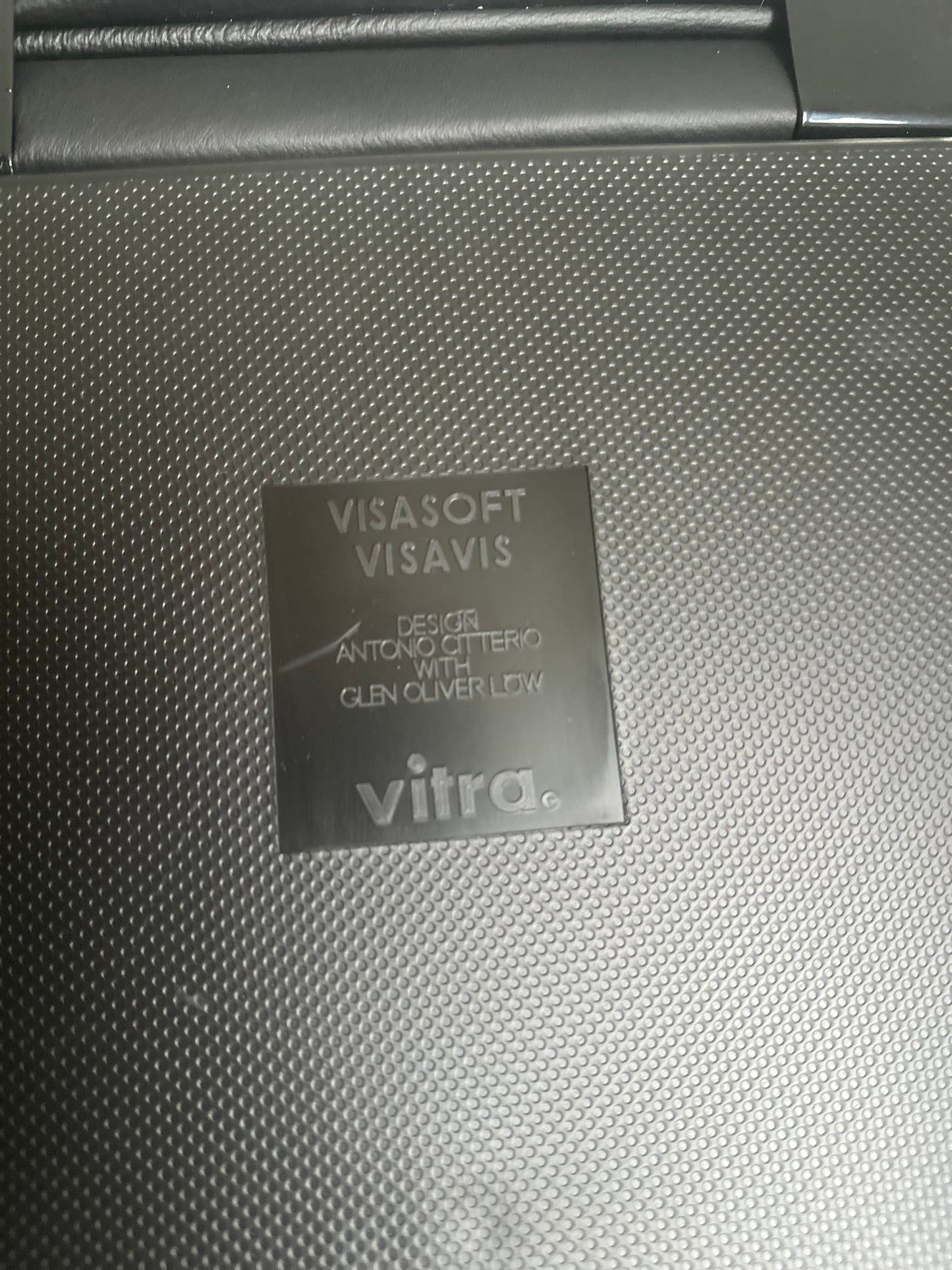 Vitra Visavis Brown Leather Reception Chair