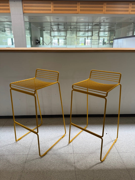 Pair of Hee Bar Stool - yellow