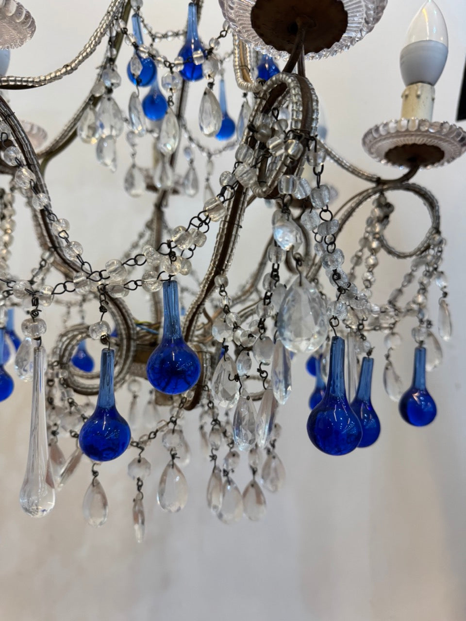 Crystal Chandelier - Blue