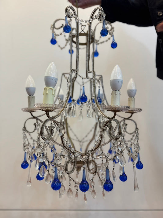 Crystal Chandelier - Blue