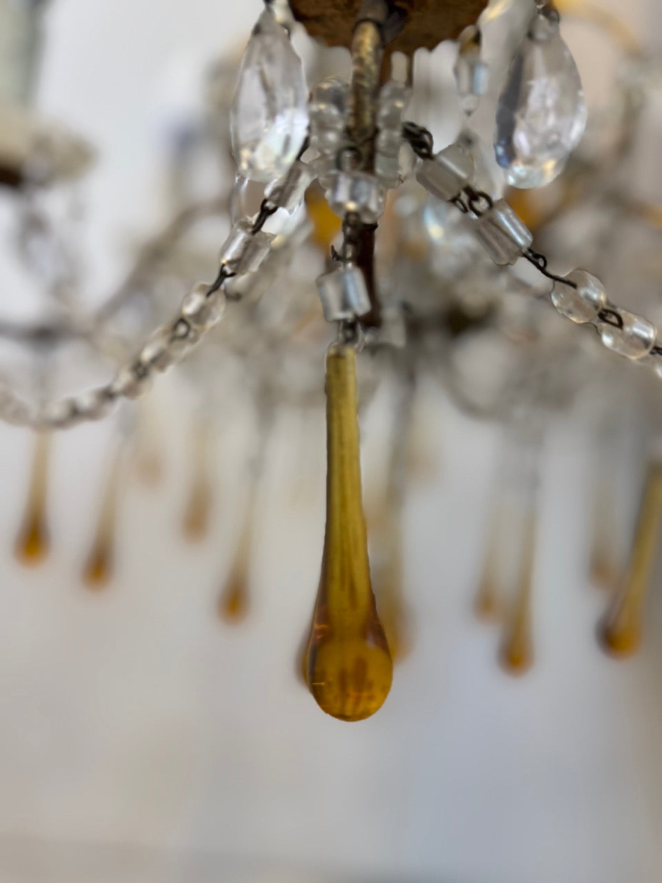 Crystal Chandelier - amber