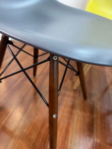 Vitra-Style Dining Chairs, Green, Grey & Black - set of 3
