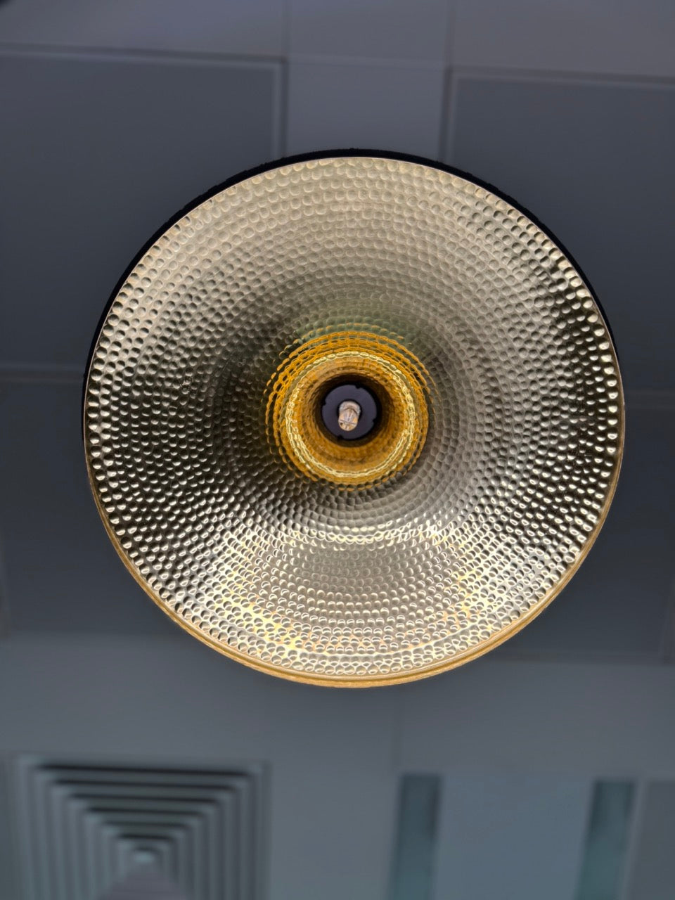 Tom Dixon Beat Wide Pendant Matt Black Brass