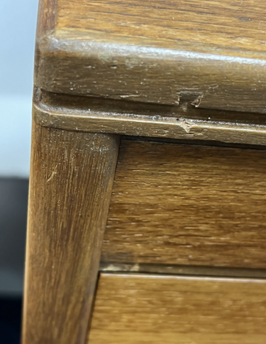 Alfred Cox antique mid-century double-sided walnut desk with 6 drawers