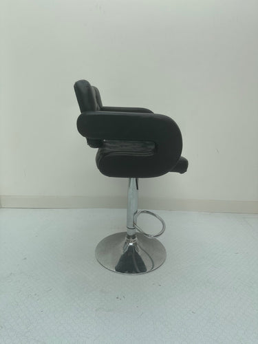 Leather tufted bar stool