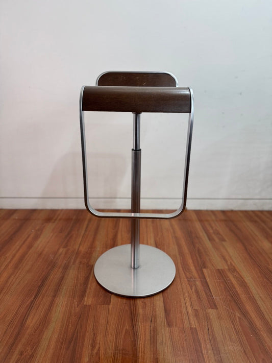 LEM Bar Stool - dark wood seat finish
