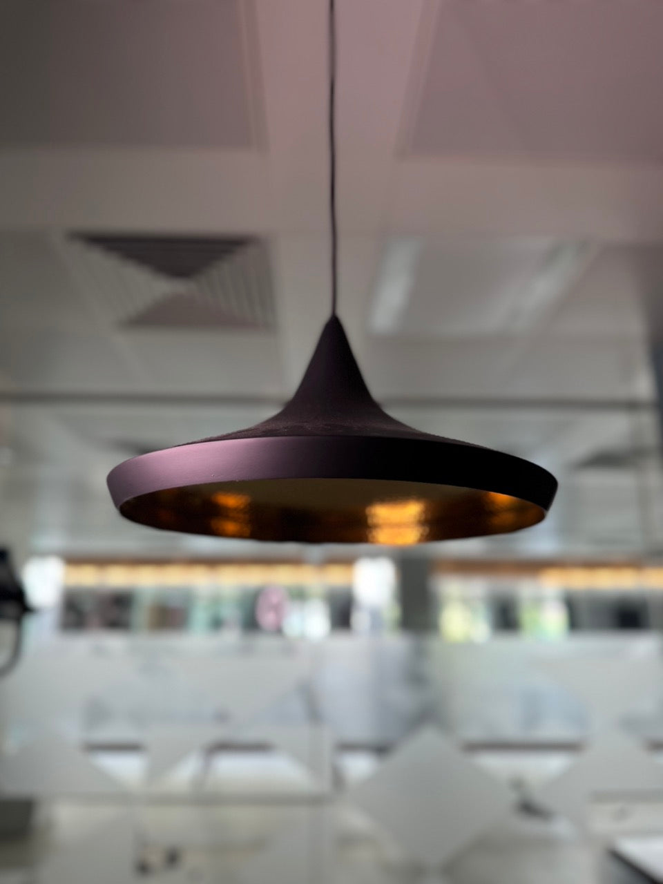 Tom Dixon Beat Wide Pendant Matt Black Brass