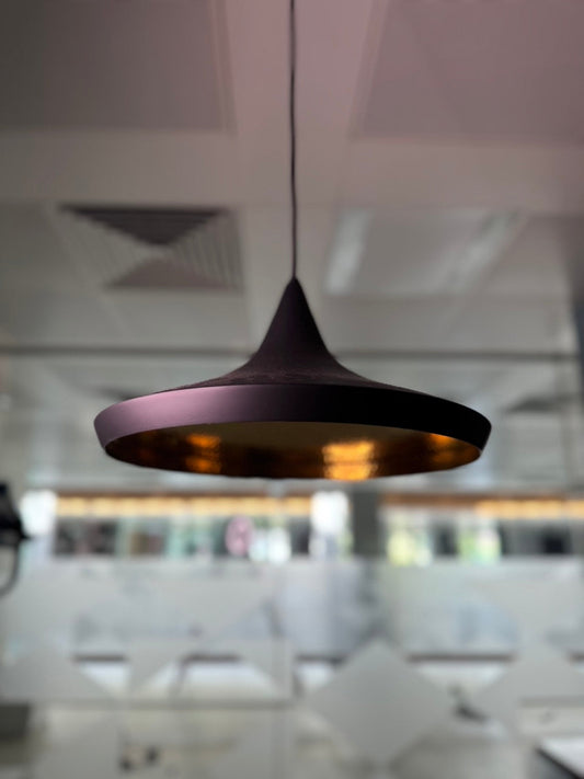 Tom Dixon Beat Wide Pendant Matt Black Brass