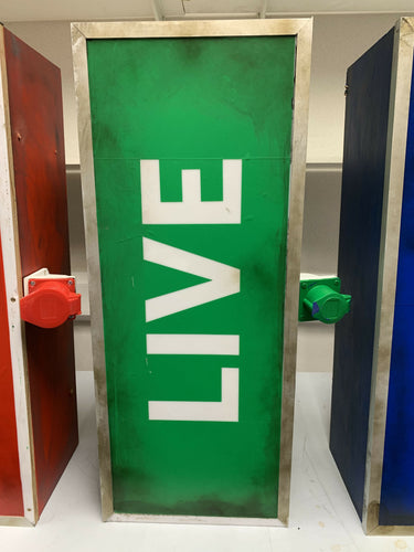 3 ON AIR, LIVE & SILENCE Large Light Box Signs | Set Dressing Props