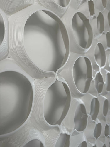Voronoi Wave Wall Art - Made from Sugarbeet
