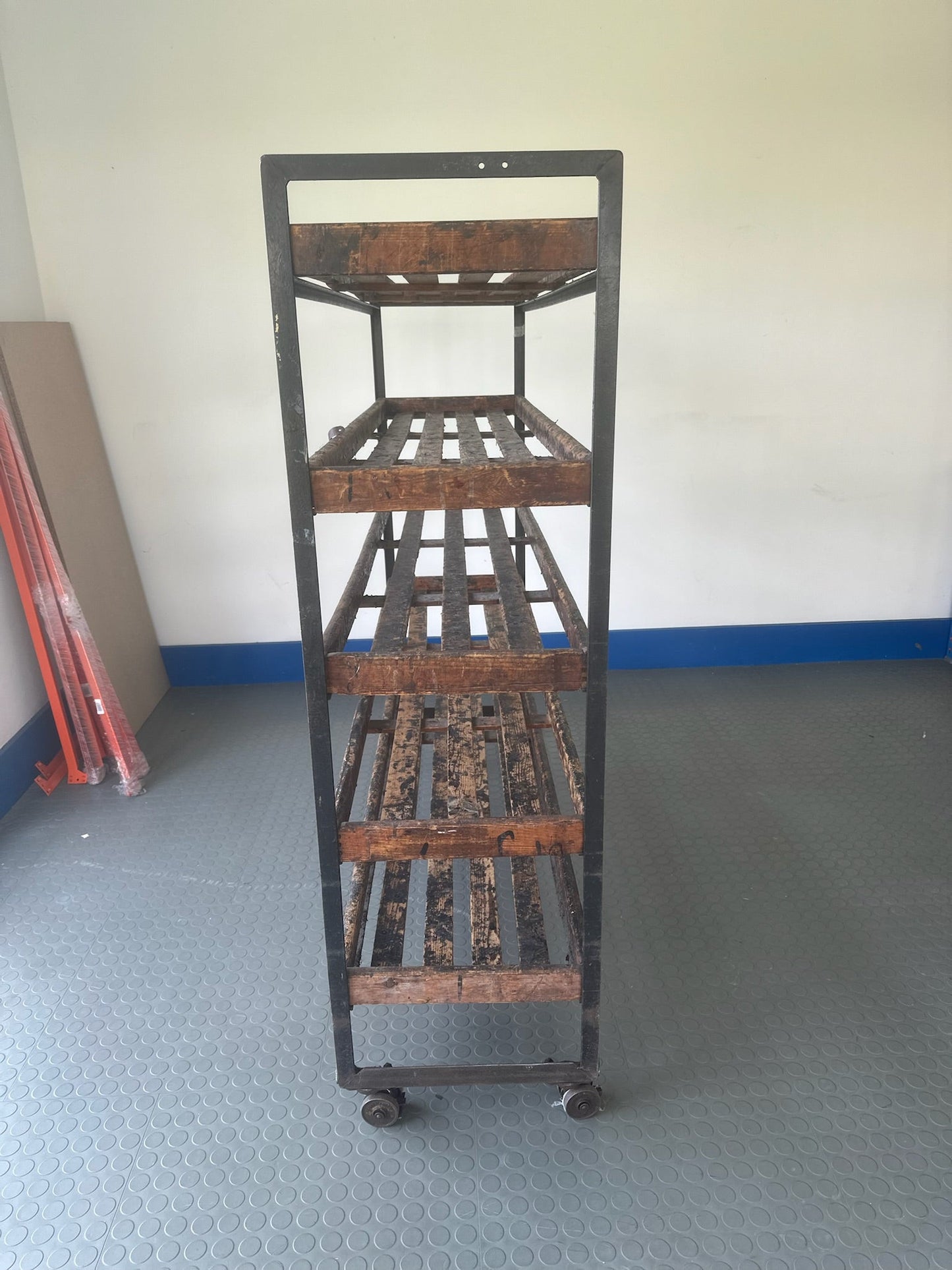 Industrial vintage wooden shoe racks (4)