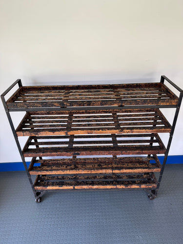 Industrial vintage wooden shoe racks (4)