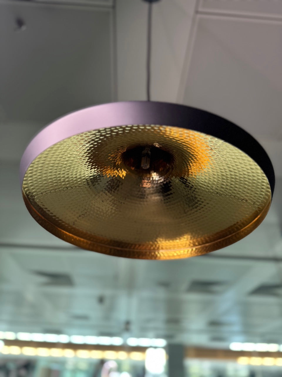 Tom Dixon Beat Wide Pendant Matt Black Brass