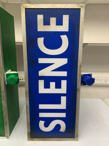 3 ON AIR, LIVE & SILENCE Large Light Box Signs | Set Dressing Props