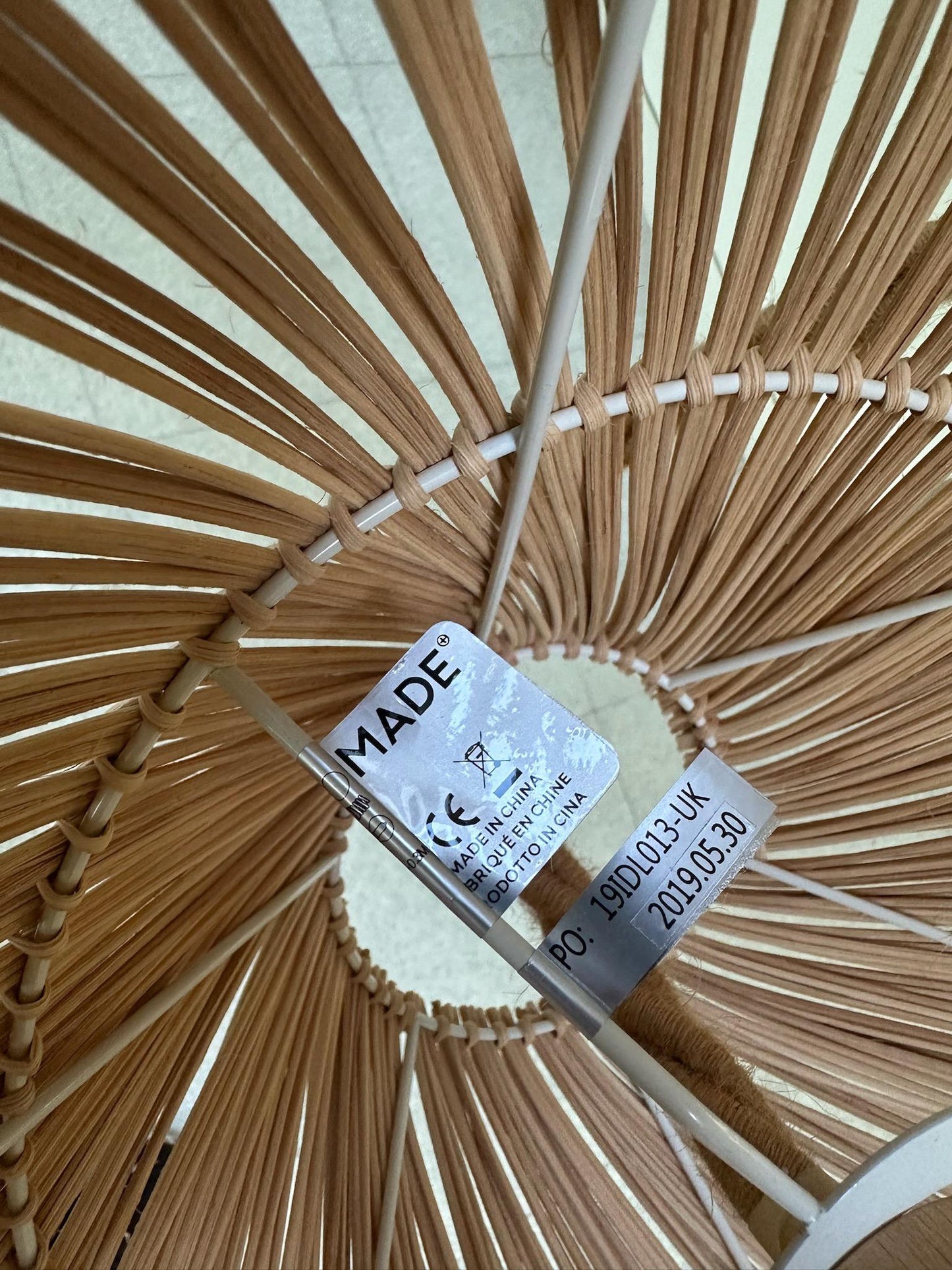 70s style natural rattan 'Java' lamp shade from MADE.