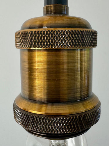 Gold & Black Industrial Style Pendant Light Fixture