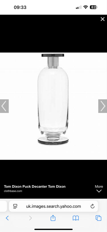 Tom Dixon Decanter - Black Stopper and Base