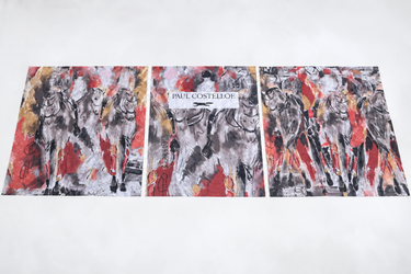 Paul Costelloe AW25 LFW Three-Panel Backdrop Artwork by William Costelloe