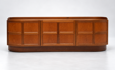 Nathan Classic Teak Wall Unit - Curved Sideboard & Hutch