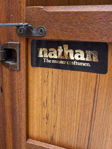 Nathan Classic Teak Wall Unit - Curved Sideboard & Hutch