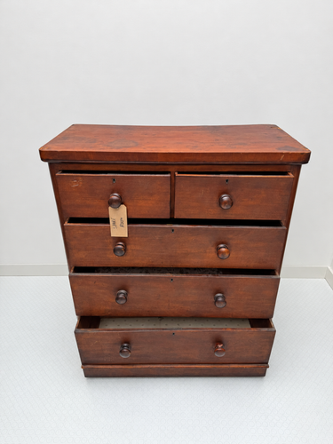 Victorian Mahogany Chest of Drawers -- Two-Over-Three
