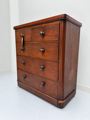 Victorian Mahogany Chest of Drawers -- Two-Over-Three