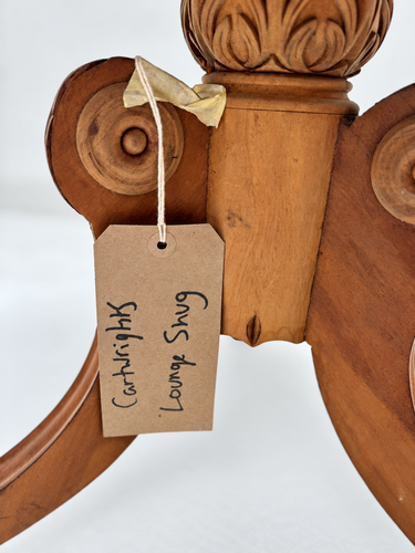 19th Century Mahogany Tripod Wine Table - Carved Rope Edge