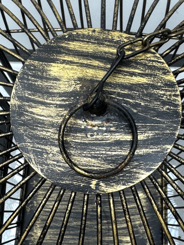 Domed Metal Decorative Birdcages in Distressed Black & Gold - Set of 3