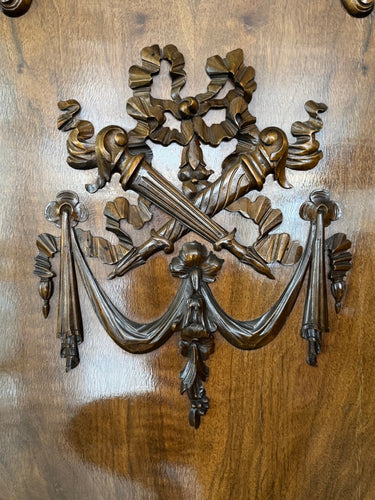 French Louis XV Style Carved Walnut 4-Door Enfilade