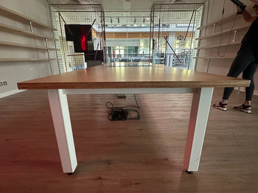 Bespoke 3.6m, meeting table with display window