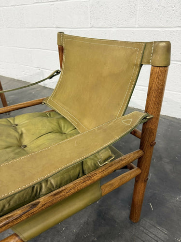 Pair Of Sirocco Lounge Chairs, Leather & Rosewood, Ab Aneby, 1960s