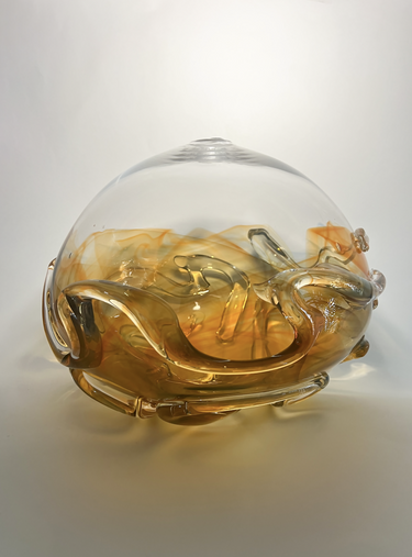 Juicy Orange Blown Glass Globe