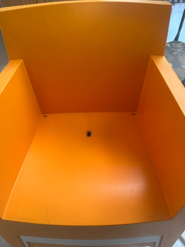 Set of 4 Driade "Toy" Armchairs by Philippe Starck (White & Mustard Yellow)