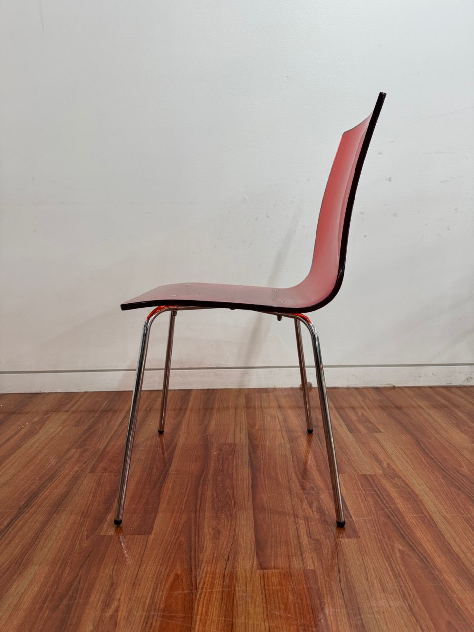Red Transparent Connubia L’Eau Stacking Chair