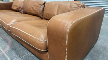 Machalke Valentino Leather Sofa Brown Three Seater