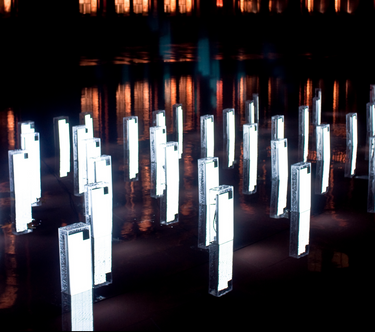 MIRROR MIRROR Interactive LED Totems | Artwork from V&A Decode Exhibition