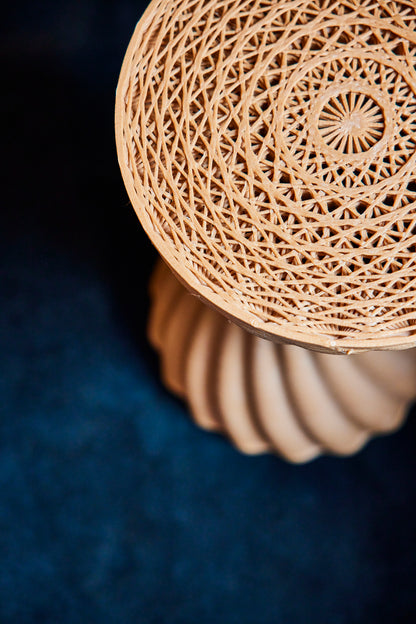 Mandala Large Stool Brown Wood