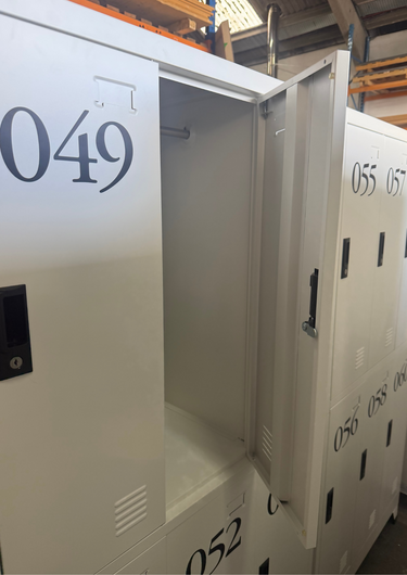 Locker Cabinet White 90x45x180 cm Steel